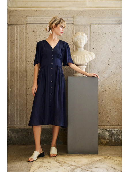 Moodo Тъмносиня дамска рокля Moodo