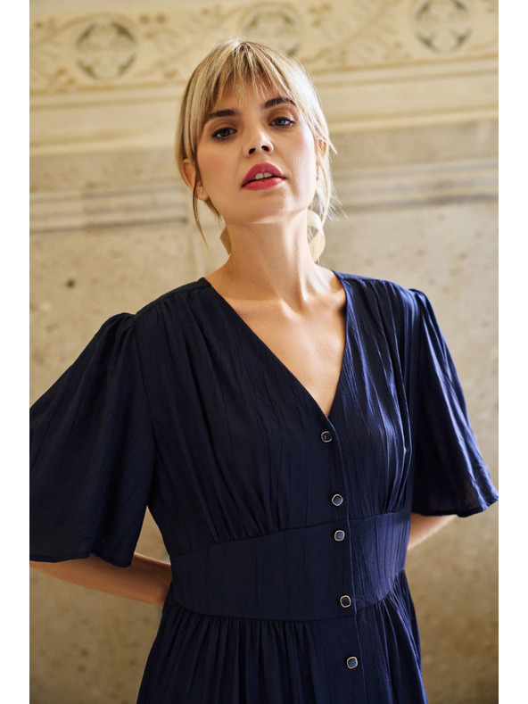 Moodo Тъмносиня дамска рокля Moodo