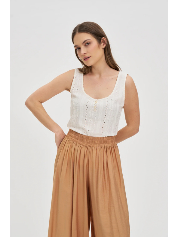 Moodo Бял дамски топ без ръкави