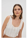Moodo Бял дамски топ без ръкави