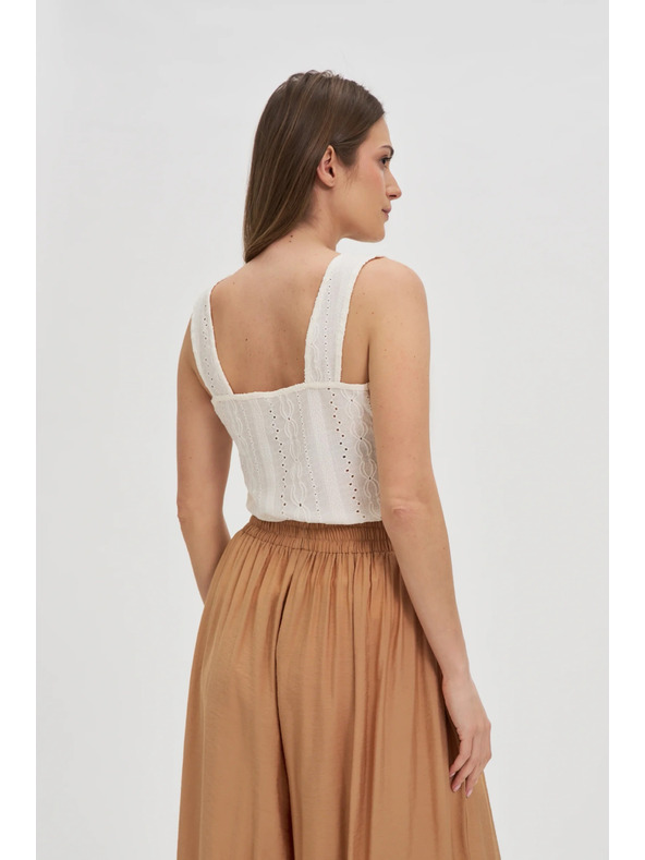 Moodo Бял дамски топ без ръкави