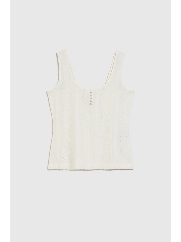 Moodo Бял дамски топ без ръкави