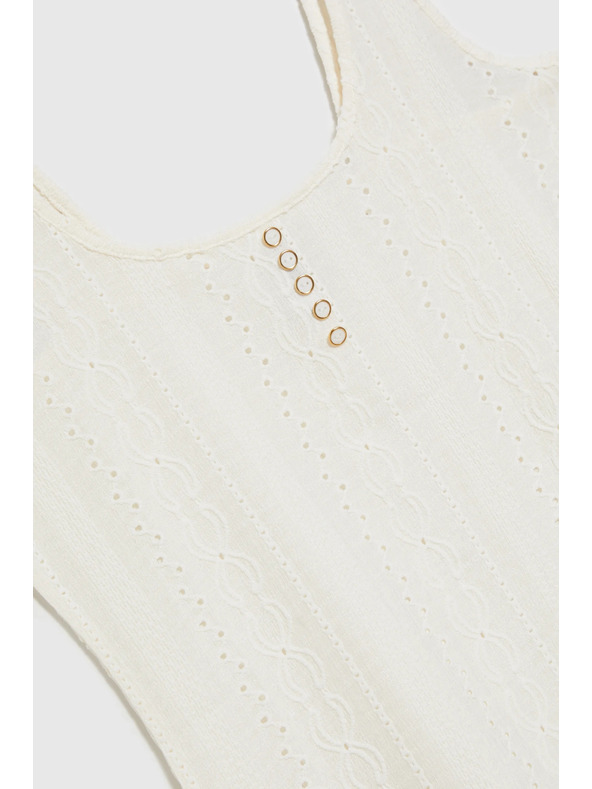 Moodo Бял дамски топ без ръкави