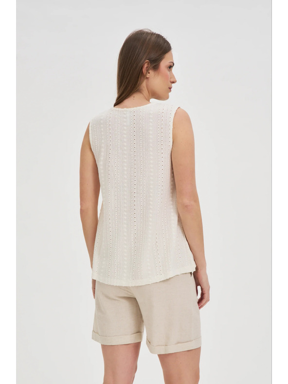 Moodo Кремав дамски топ без ръкави