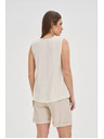 Moodo Кремав дамски топ без ръкави