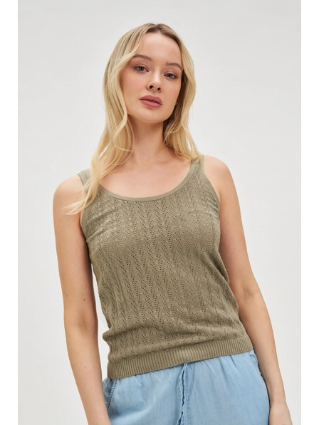 Moodo Маслинен памучен потник