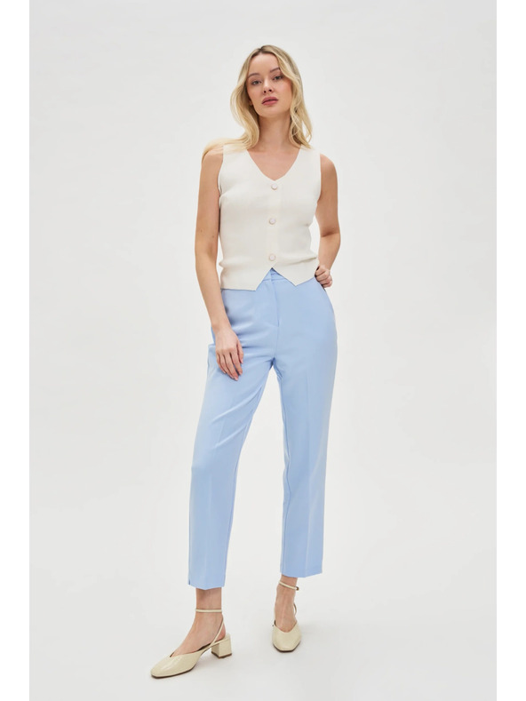 Moodo Бял дамски потник с копчета Moodo