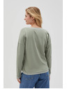Moodo Маслинена дамска тениска с дълъг ръкав Moodo