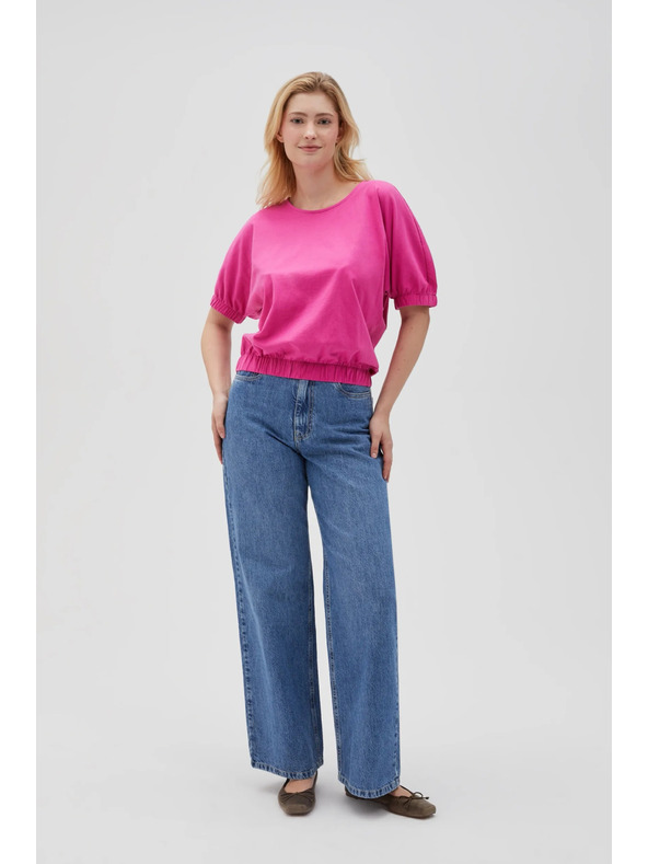 Moodo Фуксия дамска памучна тениска Moodo