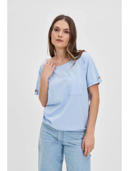 Moodo Светлосиня дамска тениска Moodo