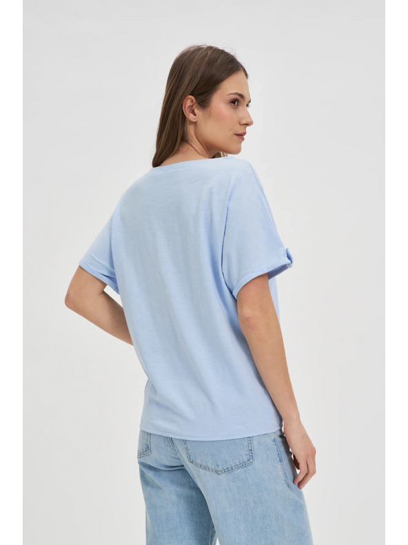 Moodo Светлосиня дамска тениска Moodo