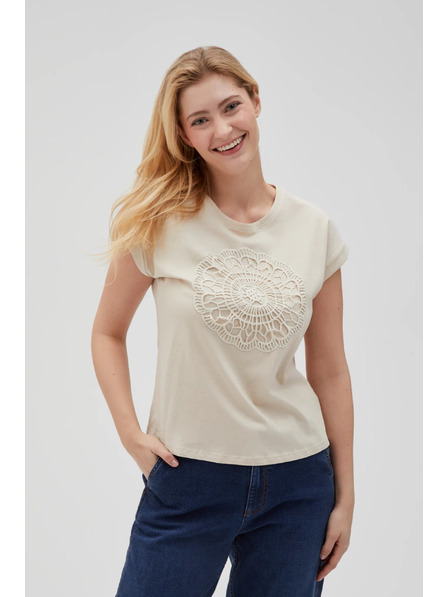 Moodo Светлобежова дамска тениска Moodo