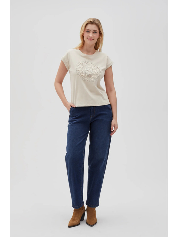 Moodo Светлобежова дамска тениска Moodo