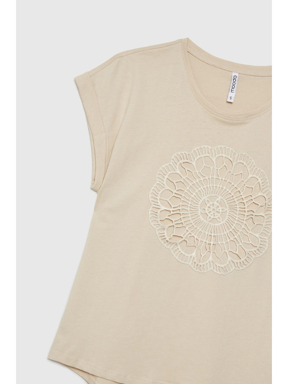 Moodo Светлобежова дамска тениска Moodo