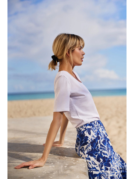 Moodo Бяла дамска тениска Moodo