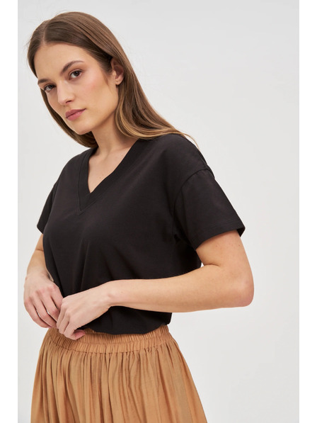 Moodo Черна дамска тениска Moodo