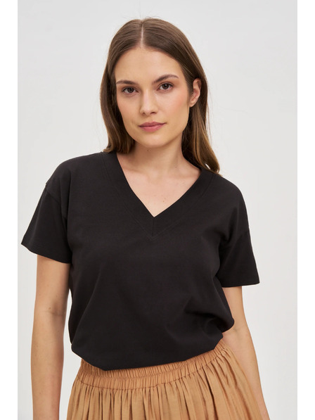 Moodo Черна дамска тениска Moodo