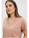 Moodo Светлокафява дамска тениска Moodo
