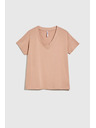 Moodo Светлокафява дамска тениска Moodo