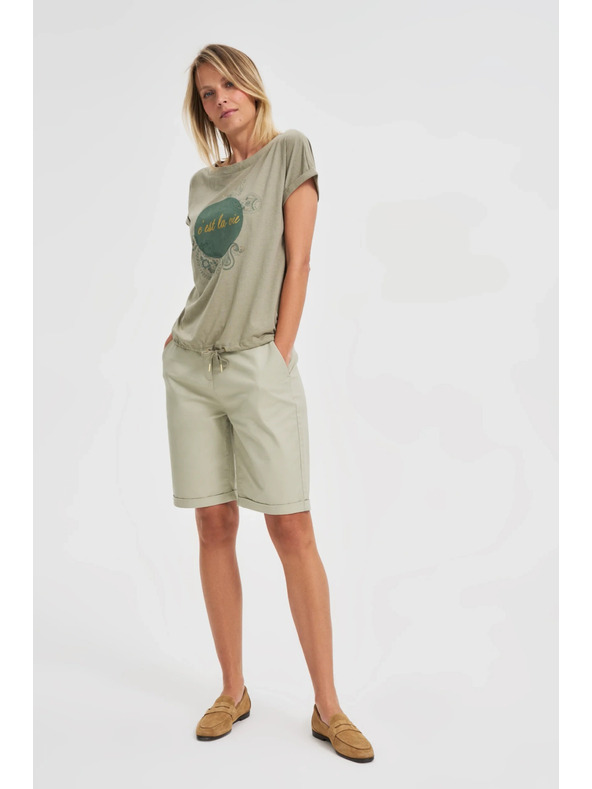 Moodo Маслинена дамска тениска Moodo