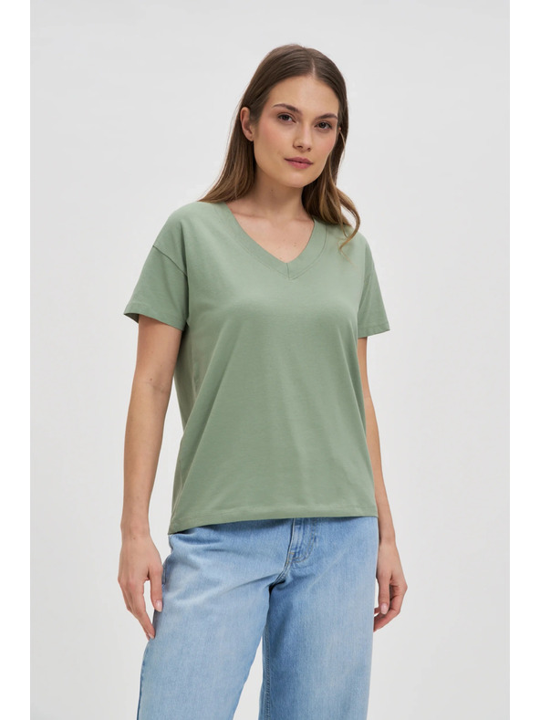 Moodo Маслинена дамска тениска Moodo
