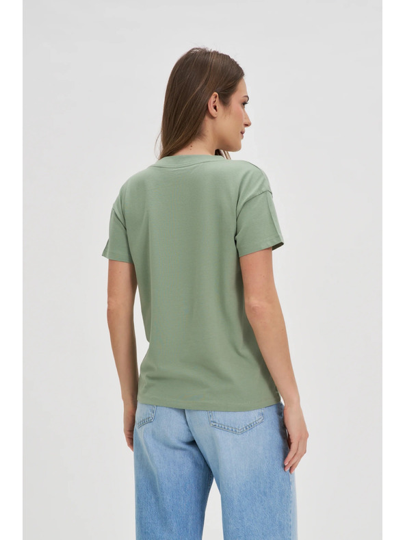 Moodo Маслинена дамска тениска Moodo
