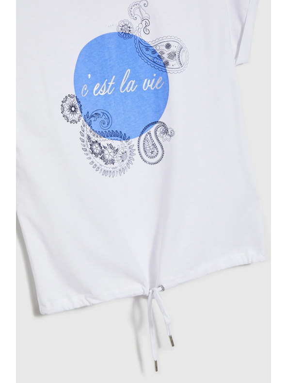 Moodo Бяла дамска тениска Moodo