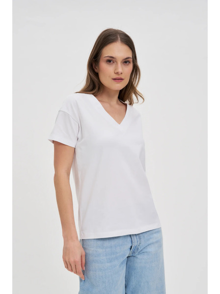 Moodo Бяла дамска тениска Moodo