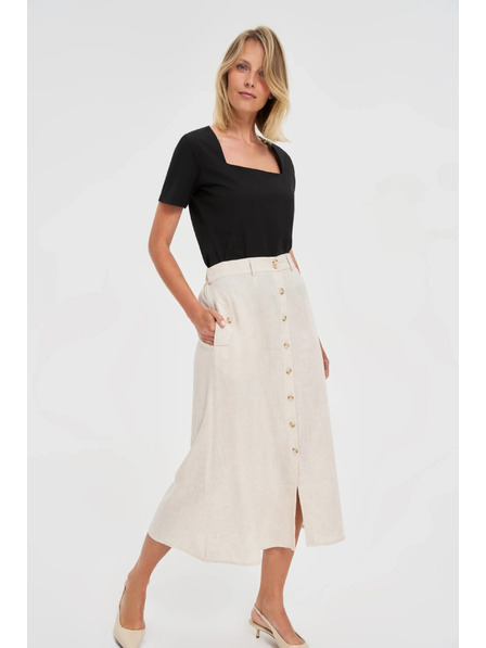 Moodo Черна дамска дълга рокля Moodo