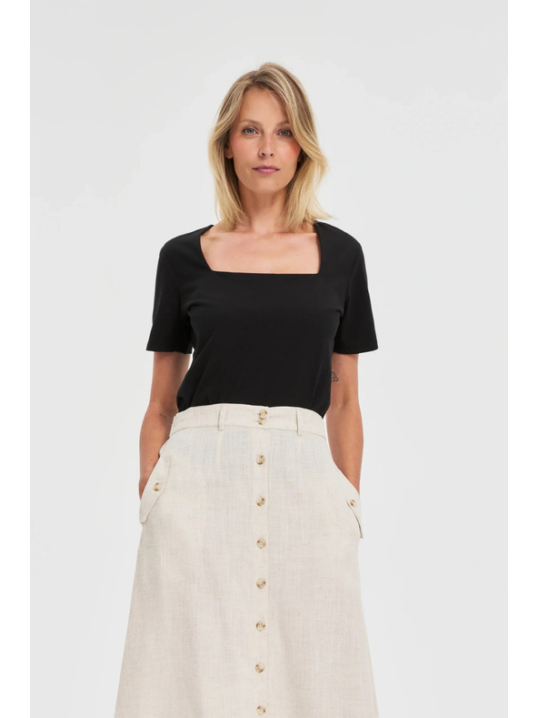 Moodo Черна дамска дълга рокля Moodo