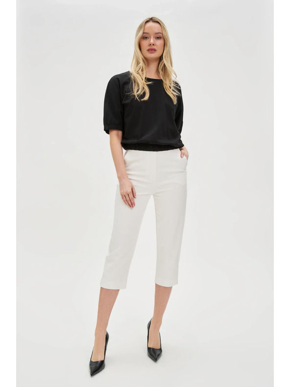 Moodo Черна дамска памучна тениска Moodo