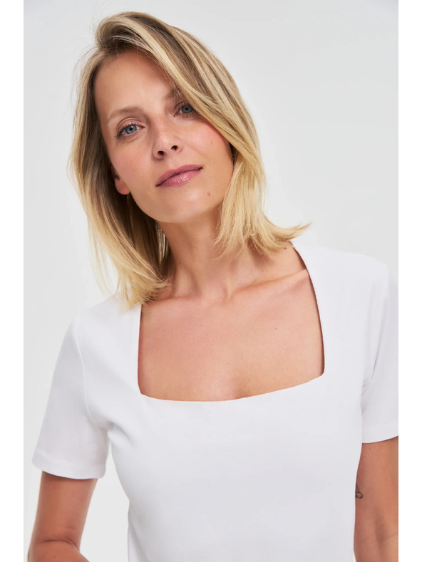 Moodo Бяла дамска тениска Moodo