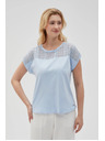Moodo Светлосиня дамска тениска Moodo