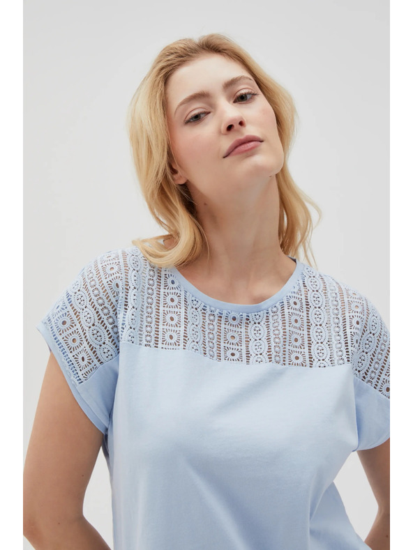 Moodo Светлосиня дамска тениска Moodo