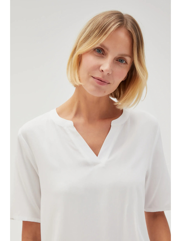 Moodo Бяла дамска блуза с връзване