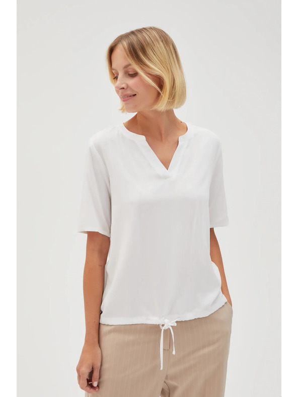Moodo Бяла дамска блуза с връзване