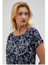 Moodo Тъмносиня дамска блуза с връзване