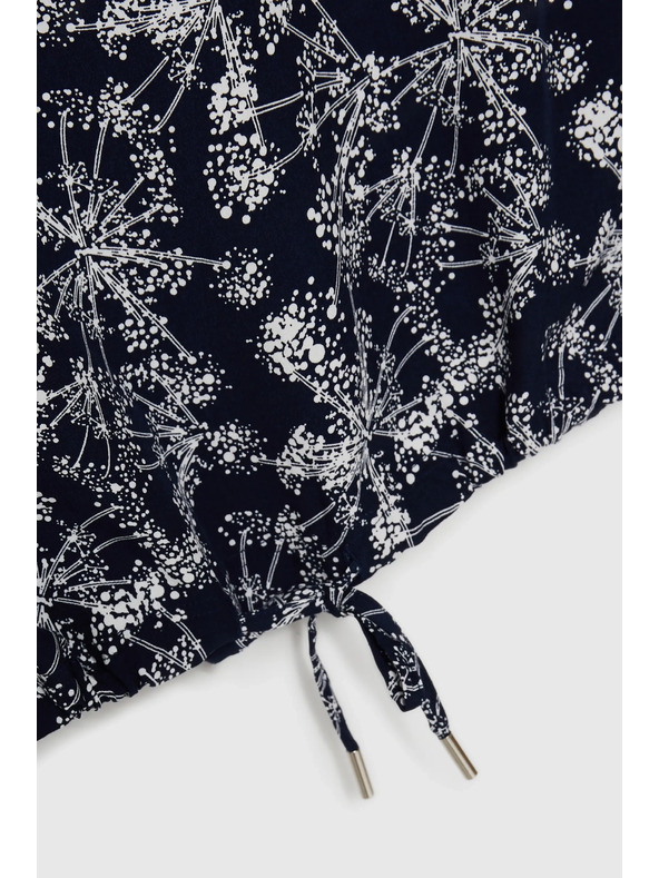 Moodo Тъмносиня дамска блуза с връзване