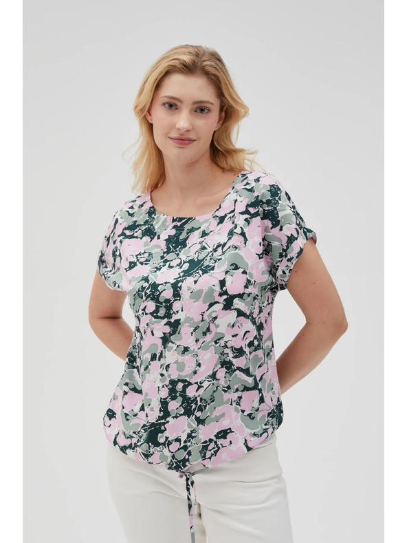 Moodo Розова дамска блуза с връзване