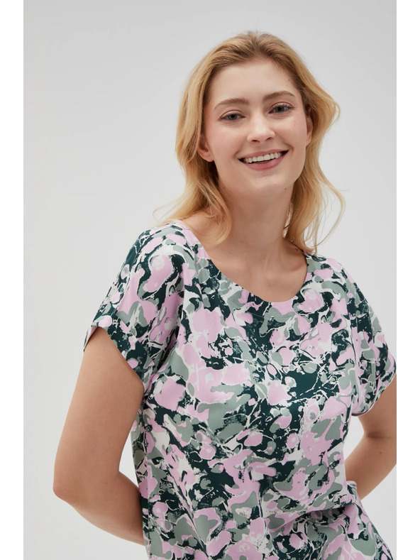 Moodo Розова дамска блуза с връзване