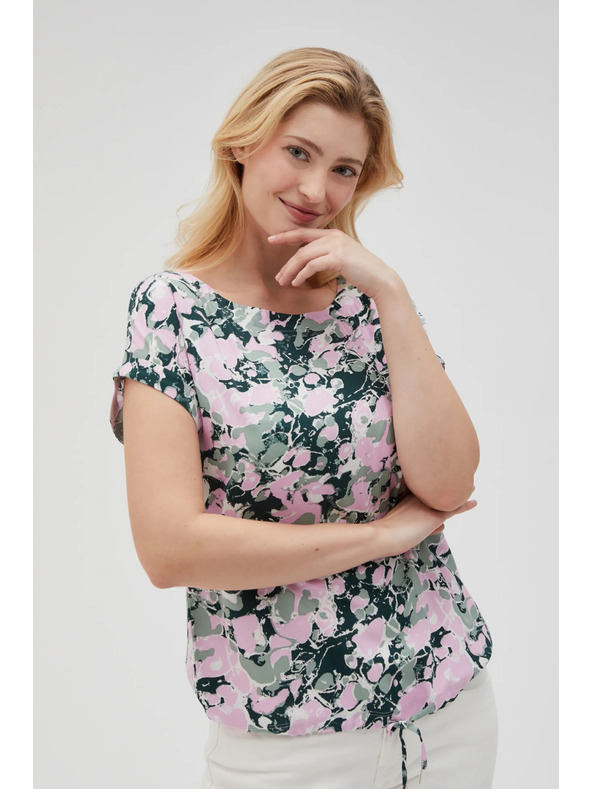 Moodo Розова дамска блуза с връзване