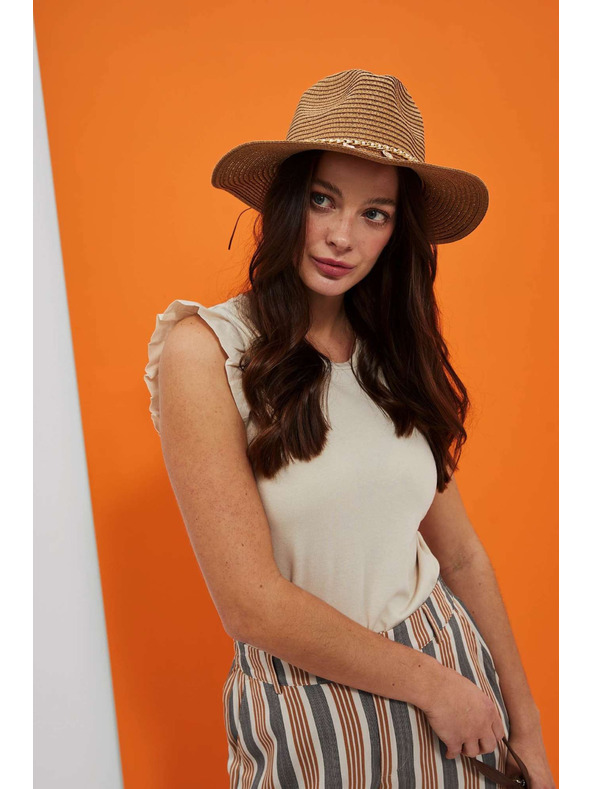 Moodo Бежова дамска шапка