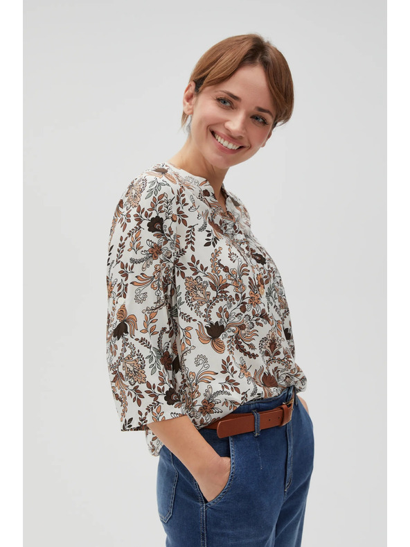 Moodo Бежова дамска риза