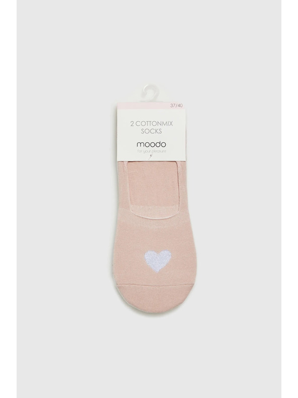 Moodo Светлобежови дамски чорапи