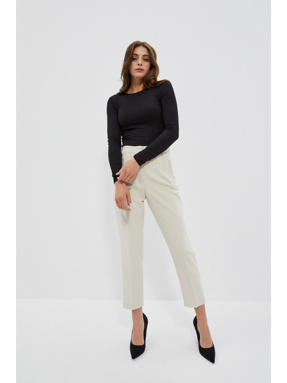 Moodo Черна дамска тениска с дълъг ръкав