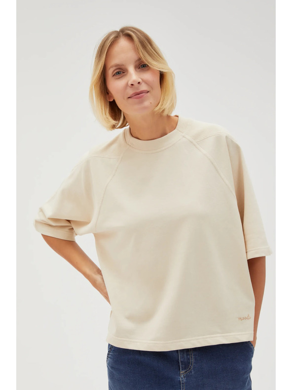 Moodo Бежова дамска тениска
