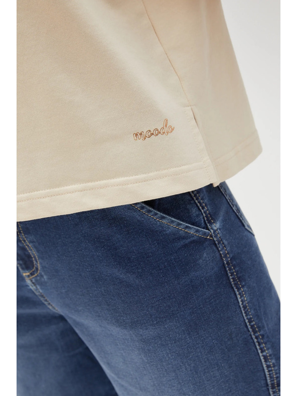 Moodo Бежова дамска тениска