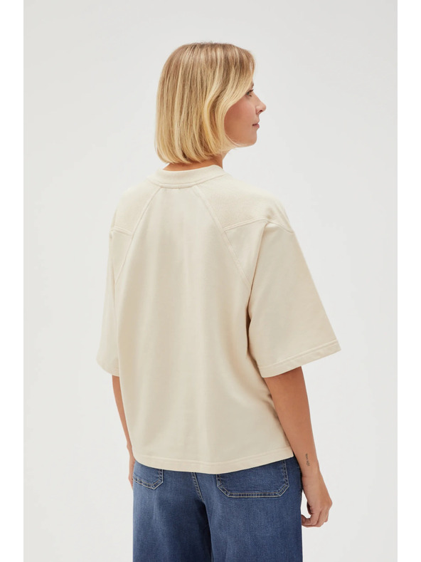 Moodo Бежова дамска тениска