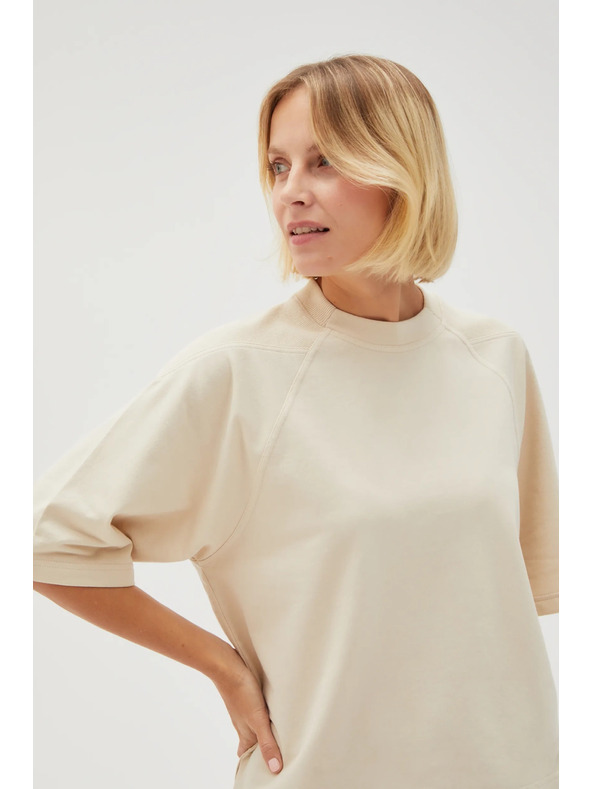 Moodo Бежова дамска тениска