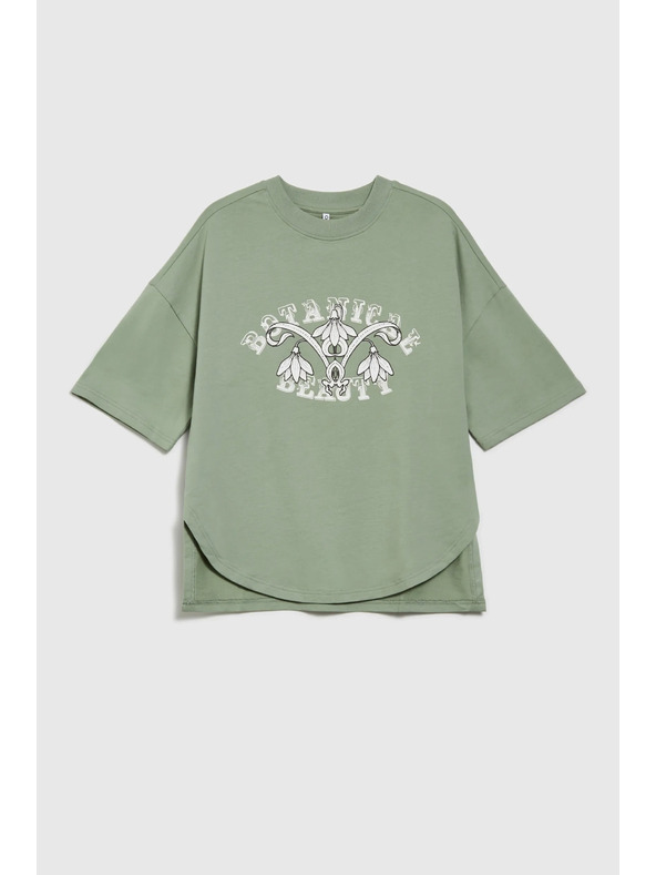 Moodo Маслинена дамска тениска